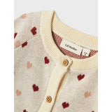 Lil'Atelier Turtledove Red Heart Nbfsaran Ls Stickad Card Heart Lil