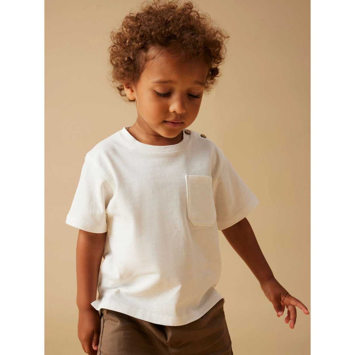 Lil'Atelier Coconut Milk Nmmdolan Ss Loose Topp Lil Noos