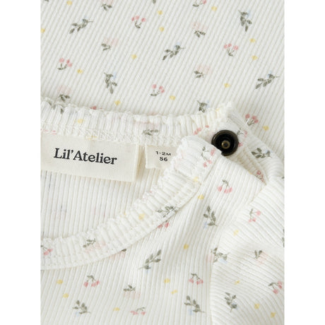 Lil'Atelier Coconut Milk Small Flower Nbfgago Ls Slim Body Lil Noos