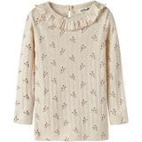 Lil'Atelier Novelle Peach Flower Nmfrachello Ria Ls Slim Topp Lil