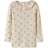 Lil'Atelier Novelle Peach Flower Nmfrachello Ria Ls Slim Topp Lil