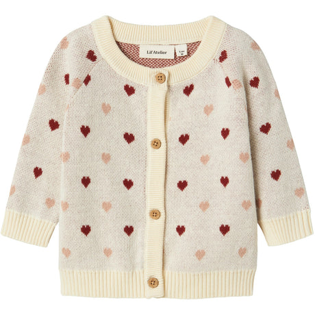 Lil'Atelier Turtledove Red Heart Nbfsaran Ls Stickad Card Heart Lil