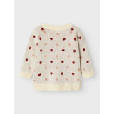 Lil'Atelier Turtledove Red Heart Nbfsaran Ls Stickad Card Heart Lil