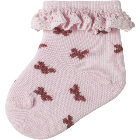 Name It Cradle Pink Nbffutterfly Strumpor