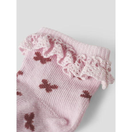 Name It Cradle Pink Nbffutterfly Strumpor