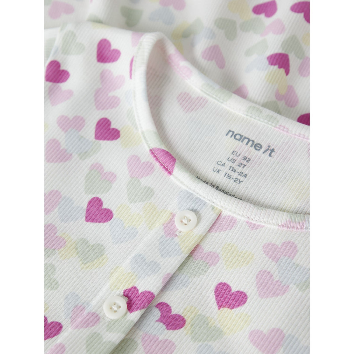 Name It Cloud Dancer Random Hearts Nmfvemia Ss Klänning