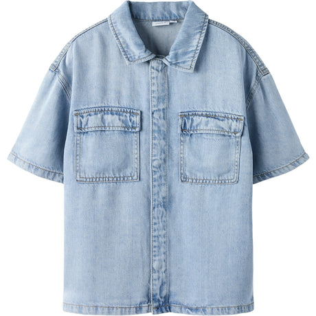 Name It Light Blue Denim Nkmjoy Boxy Dnm 1/2 Skjorta 1860-Ph F