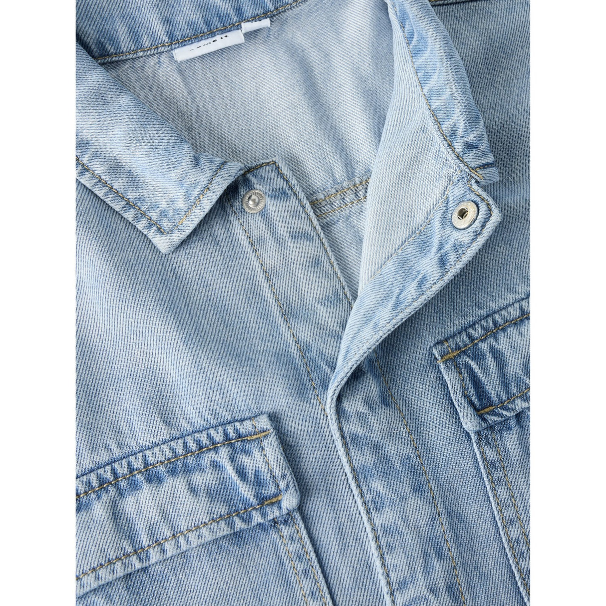 Name It Light Blue Denim Nkmjoy Boxy Dnm 1/2 Skjorta 1860-Ph F