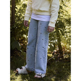 Name It Light Blue Denim Nkfrose Wide Heart Studs Jeans 2021-Za D