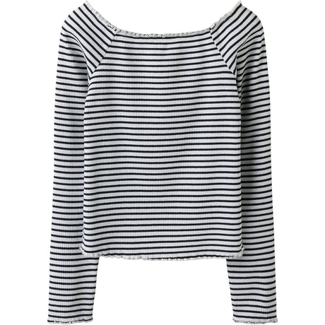 Name It Navy Blazer Bright White Nkfforta Ls Slim Topp