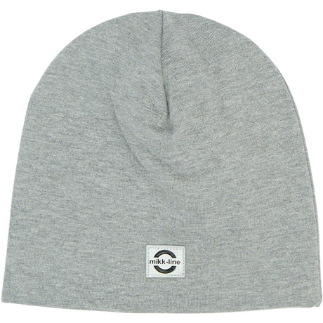 Mikk-Line Light Grey Melange Bomull Mössa - Solid