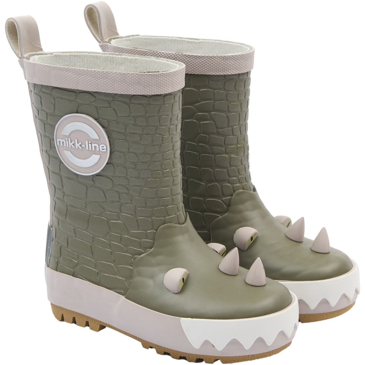 Mikk-Line Dusty Olive Gummistövlar 3D Dragon