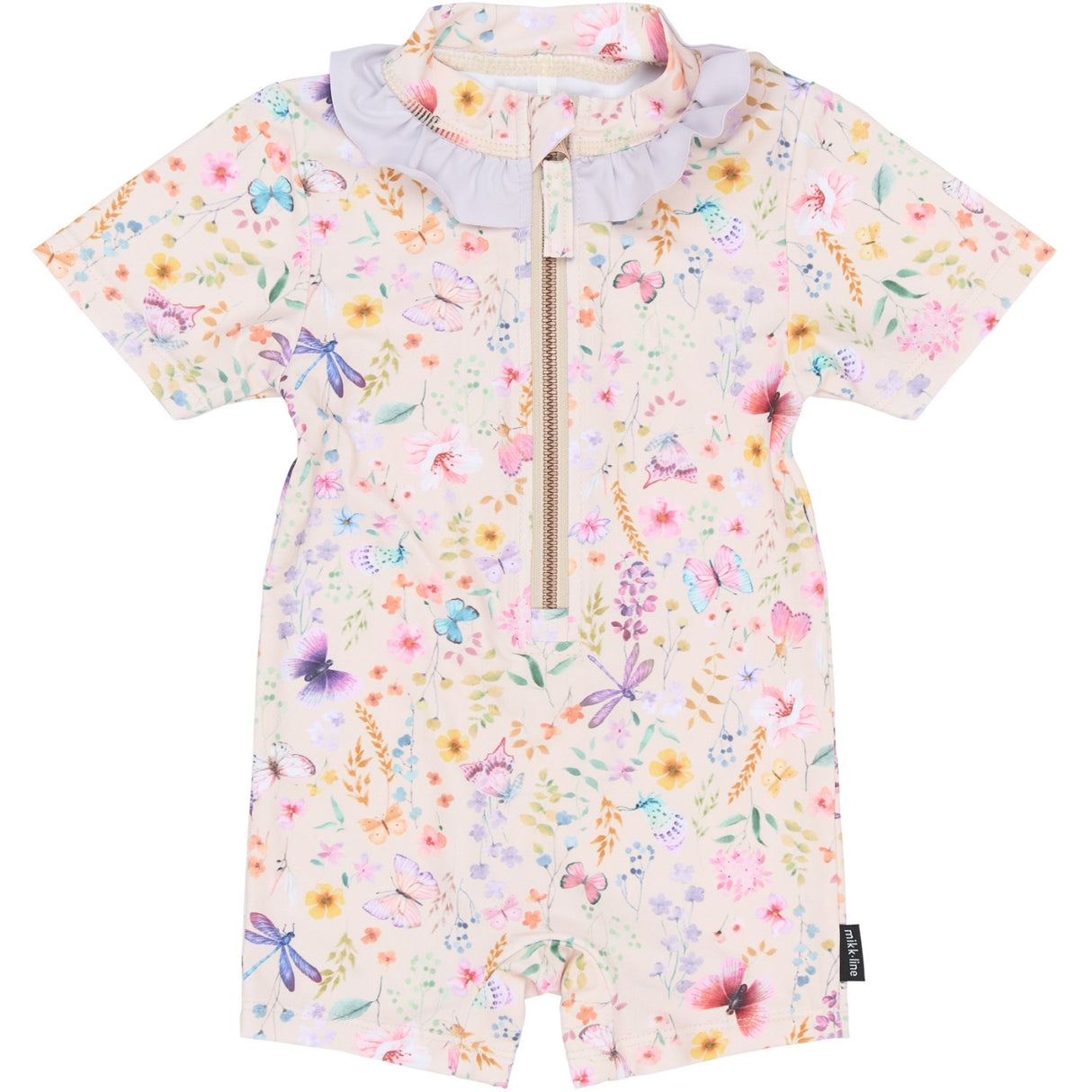 Mikk-Line Butterfly AOP Swim Dräkt Uv Frill AOP