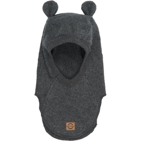 Mikk-Line Anthracite Melange Bomull Fleece Fullface Med Ears