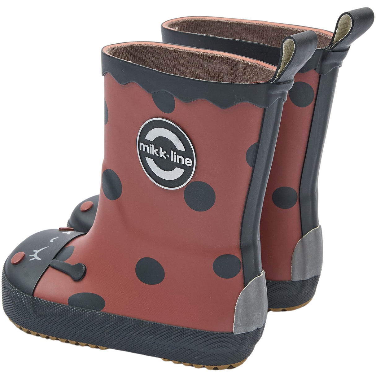 Mikk-Line Henna Gummistövlar Ladybug Barefoot