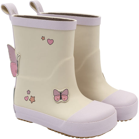 Mikk-Line Oyster Gray Gummistövlar Butterfly Barefoot