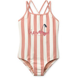 LIEWOOD Coral Blush / Creme De La Creme Stripe Suna Stripe Baddräkt