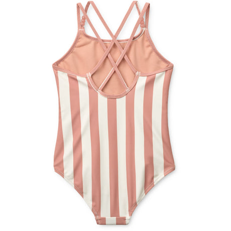 LIEWOOD Coral Blush / Creme De La Creme Stripe Suna Stripe Baddräkt