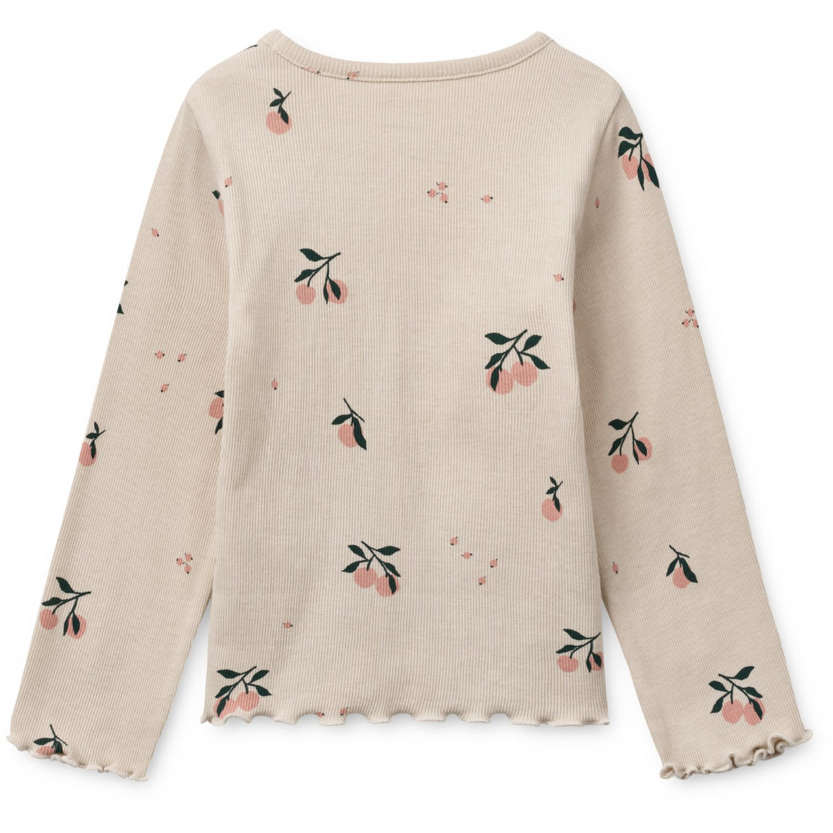 LIEWOOD Peach / Sea Shell Nieve Printed Longsleeve Rib T-Shirt