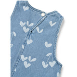 LIEWOOD Sweethearts / Light Blue Denim Angelica Printed Denim Frill Klänning
