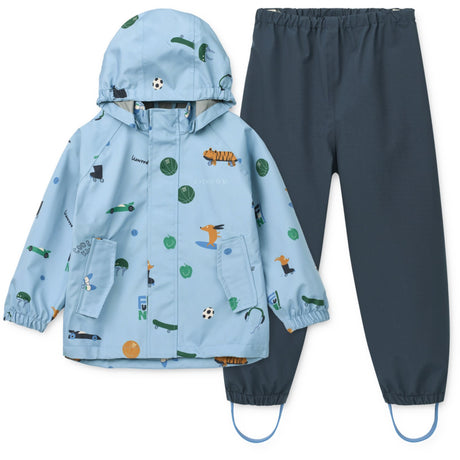 LIEWOOD Fun / Beach Blue Pedia Regnkläder Sett