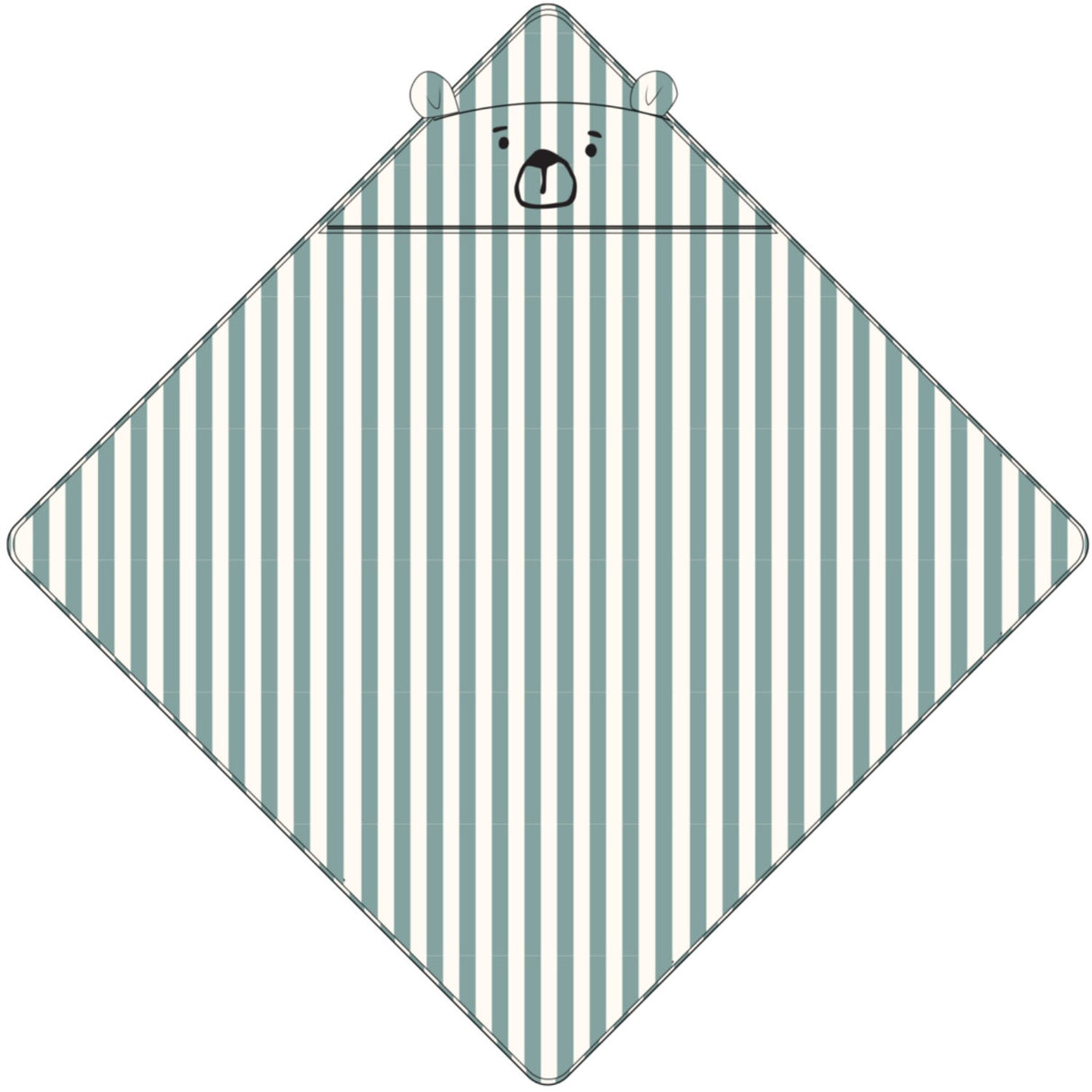 LIEWOOD Peppermint / Creme De La Creme Albert Hooded Handduk