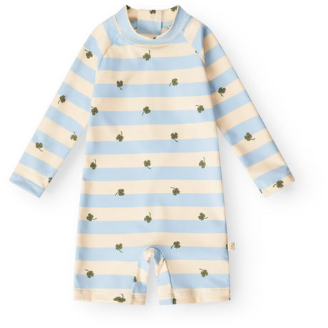 That's Mine Clover Stripes Sune Swim Onesie