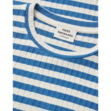 Mads Nørgaard Vanilla Ice/Bright Cobalt 5X5 Classic Stripe Talika Topp
