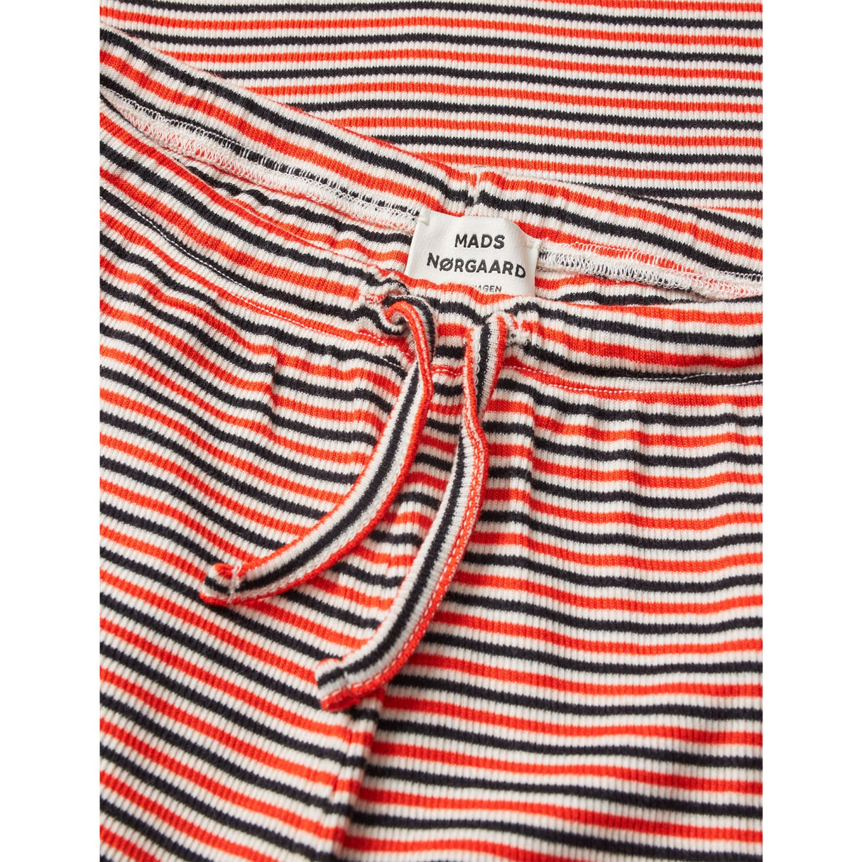 Mads Nørgaard Fiery Red/Vanilla Ice 2X2 Bomull Stripe Verona Byxor