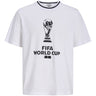 Jack & Jones Junior Bright White Jorfifa Tee Ss Crew Neck Styd Aw25 Jnr