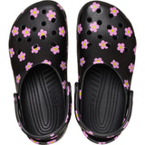 Crocs Black Classic Flower Clog K Blk