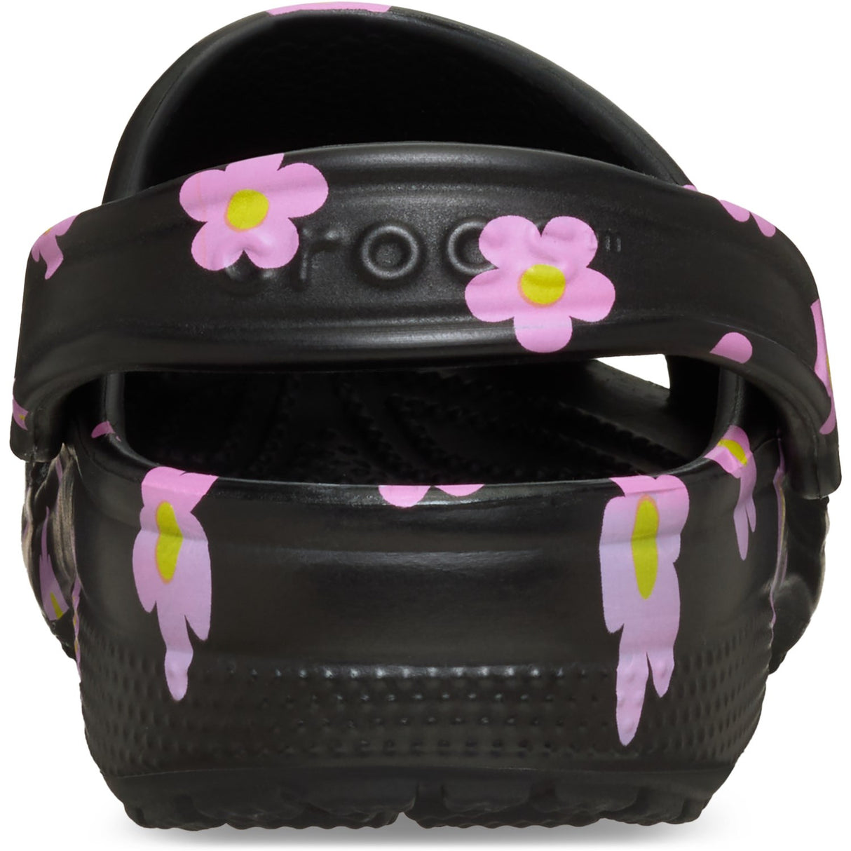 Crocs Black Classic Flower Clog K Blk