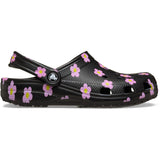 Crocs Black Classic Flower Clog K Blk
