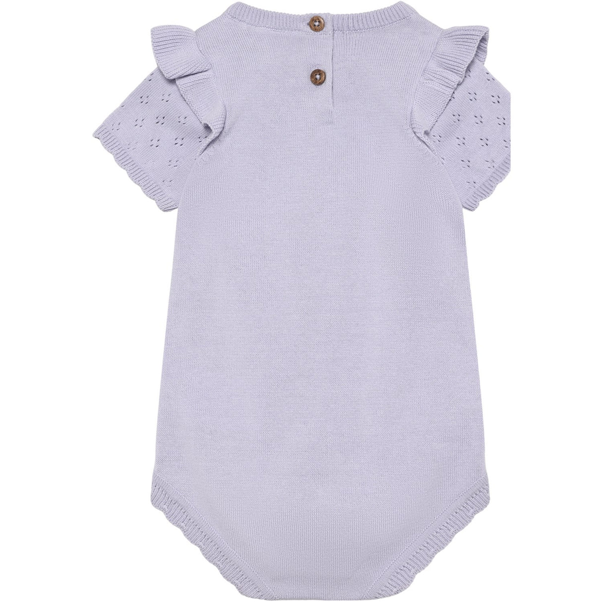 En Fant Purple Heather Romper Stickad