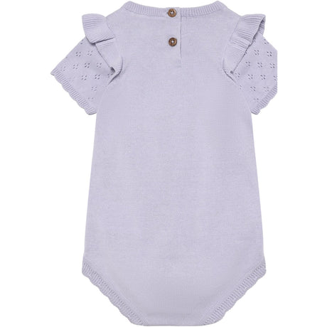 En Fant Purple Heather Romper Stickad