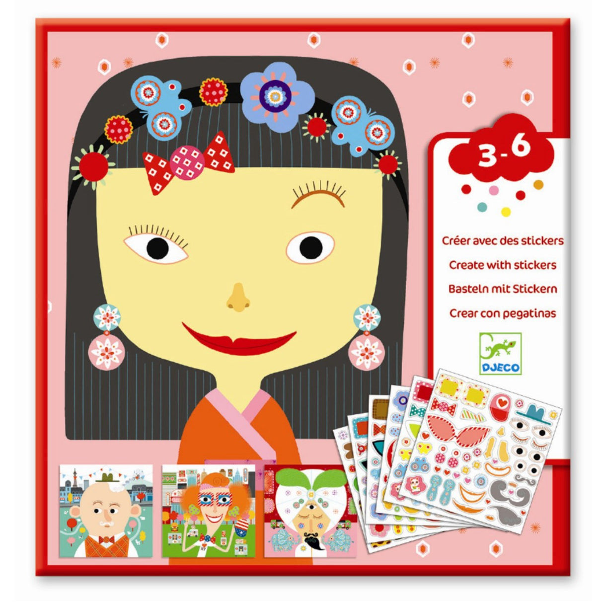 Djeco Sticker Game - Ansikten