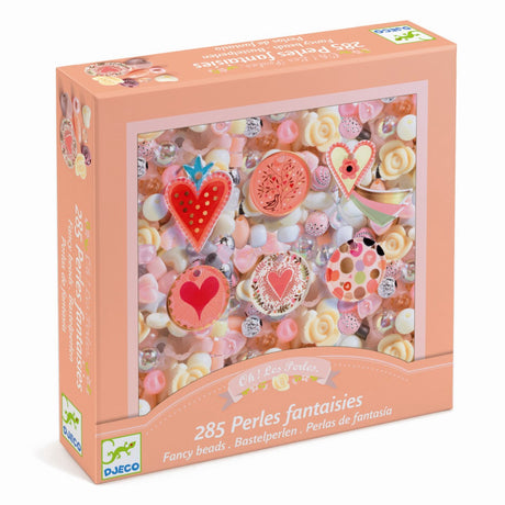 Djeco Creative Beads - Plastpärlor, hjärtan