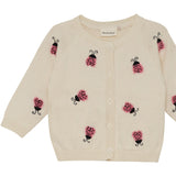 Minymo White Swan Cardigan Stickad