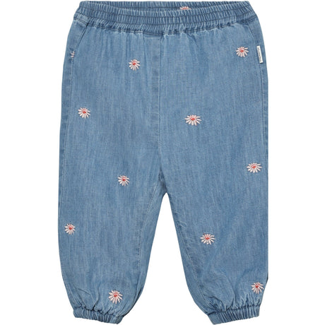 Minymo Faded Denim Byxor Emb. Chambray M/ Lining