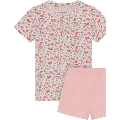 Minymo Raindrops On Roses T-Shirt+Short Sett Aop