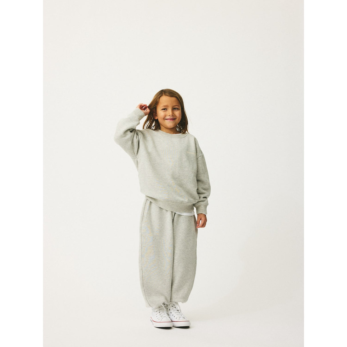 brunobruno nation Light Grey Melange Ella Byxor NB