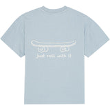 brunobruno nation Dusty Blue Skateboard Nanna T-Shirt