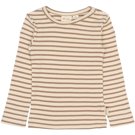 Petit Piao Ginger Snap Striped PPSky L_S Tee