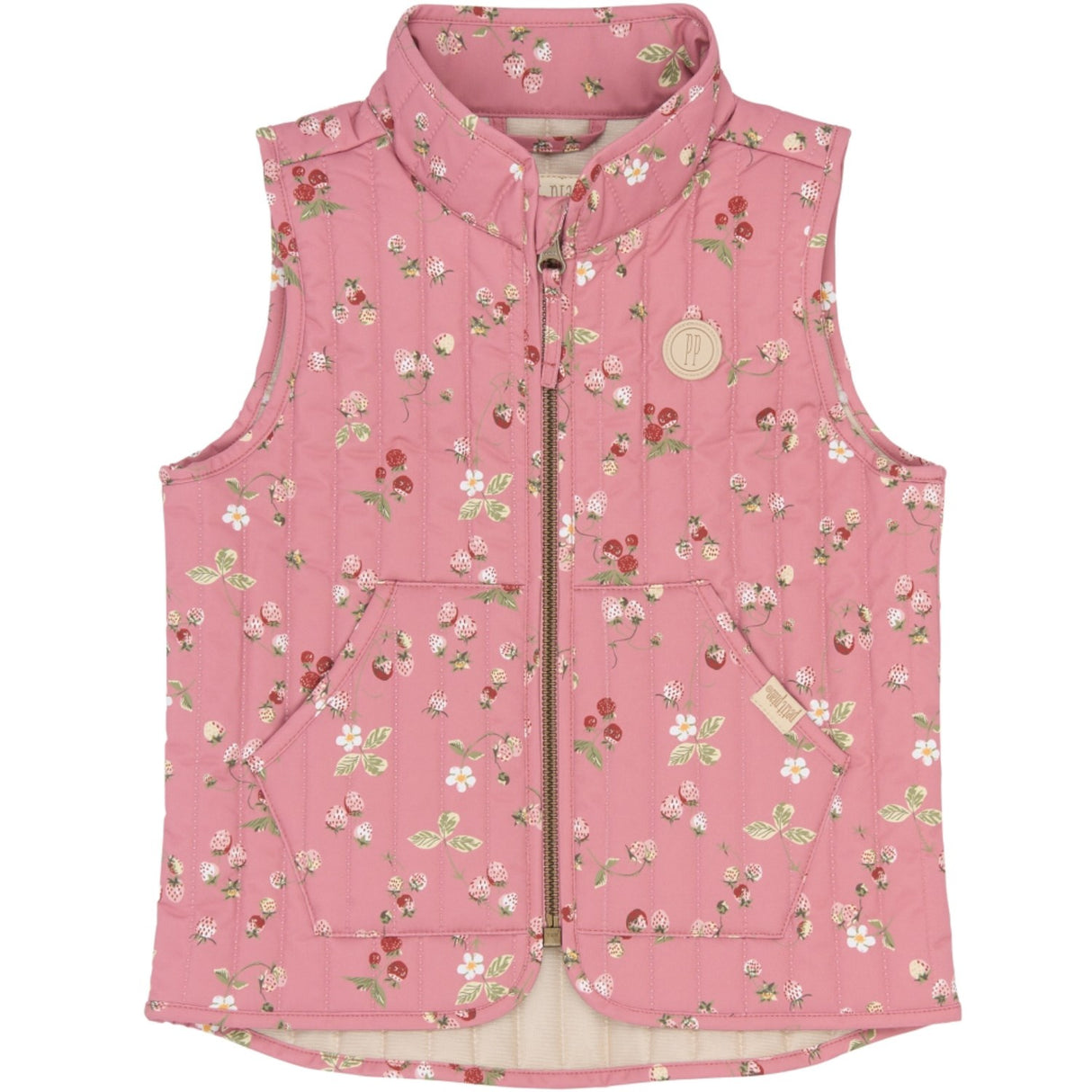 Petit Piao Dusty Rose Strawberry AOP PPEver Thermo Waistcoat