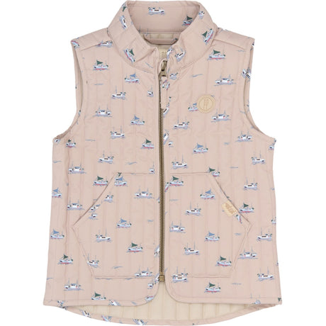 Petit Piao Oxford Tan Boat AOP PPEver Thermo Waistcoat