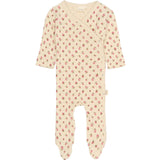Petit Piao Fog Strawberry AOP PPDea L_S Byxdress Fold Feet NB