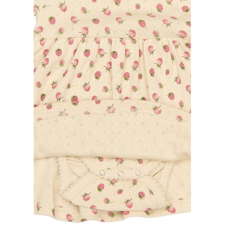 Petit Piao Fog Strawberry AOP PPDea L_S Body Klänning Fold NB