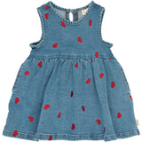 Petit Piao Light Blue Denim EMB PPEva S_L Denim Klänning