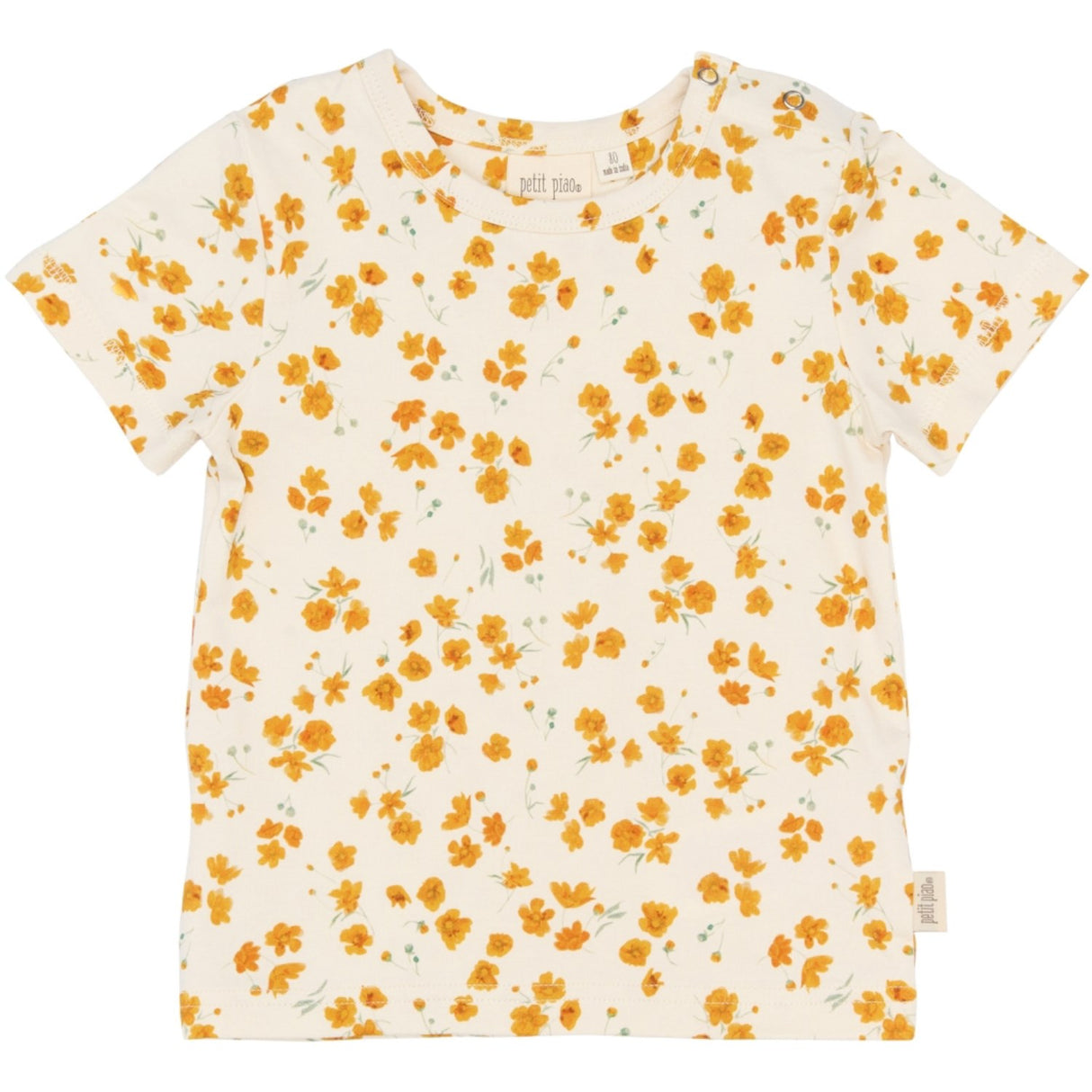 Petit Piao Eggnog Buttercup Aop Ppsun S_S Tee