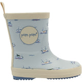 Pom Pom Pearl Blue Boat AOP Bliss Rubber Stövlar AOP